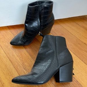 Dolce Vita Faux Snakeskin Heeled Bootie